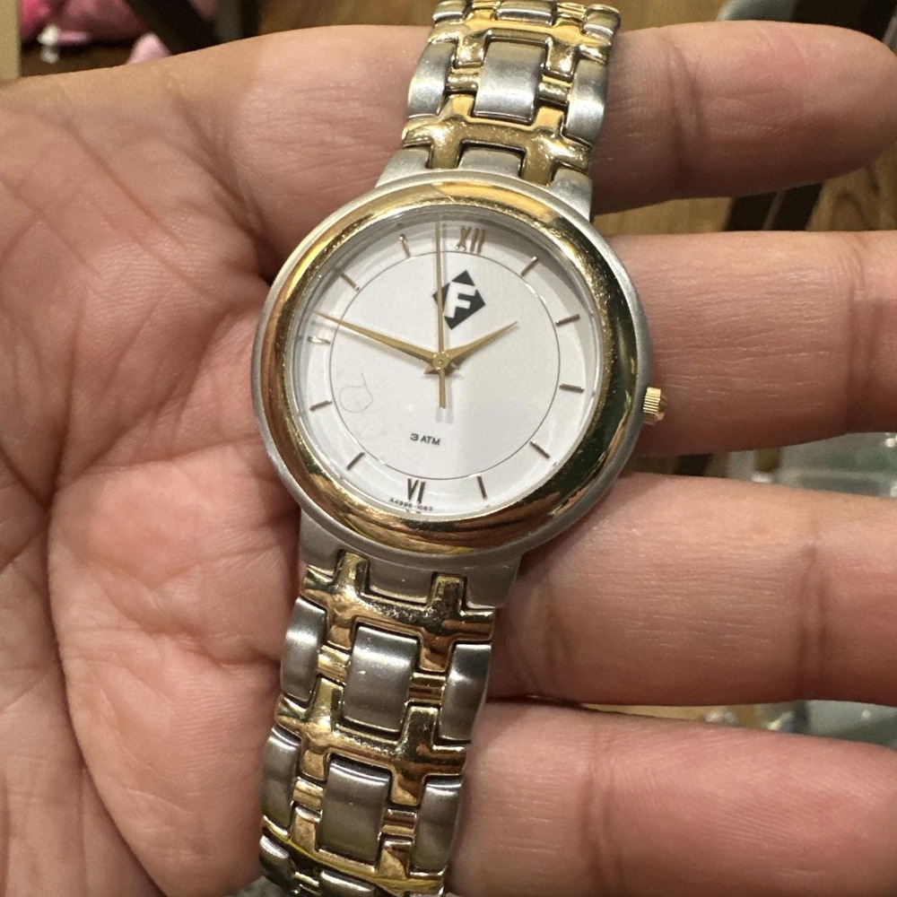 Working Two Tone Heavy F Watch 3 Atm Unisex Watch 33mm Fit 8 Inch New Battery